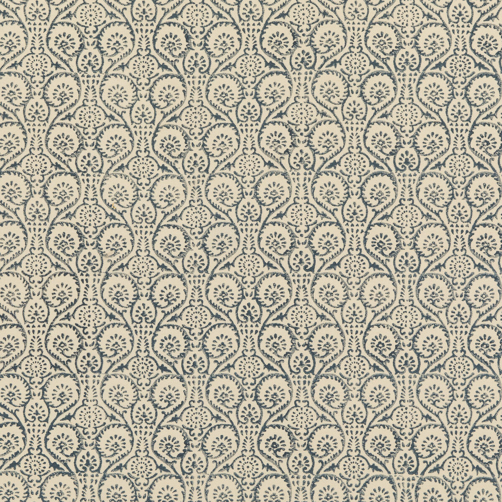 Pollen Trail Indigo by Baker Lifestyle Fabric BLOCK PARTY LINEN - 56%;COTTON - 44% India Horizontal: 5.91 and Vertical: 5.516 53.978 - Fabric Carolina -