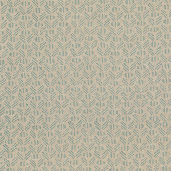 Bumble Bee Aqua by Baker Lifestyle Fabric BLOCK PARTY LINEN - 100% India - Horizontal: 4.728 and Vertical: 2.364 52.796 - Fabric Carolina -