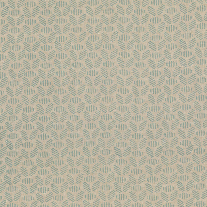 Bumble Bee Aqua by Baker Lifestyle Designer Fabric BLOCK PARTY LINEN - 100% India - Horizontal: 4.728 and Vertical: 2.364 52.796 - Swanky Fabrics -