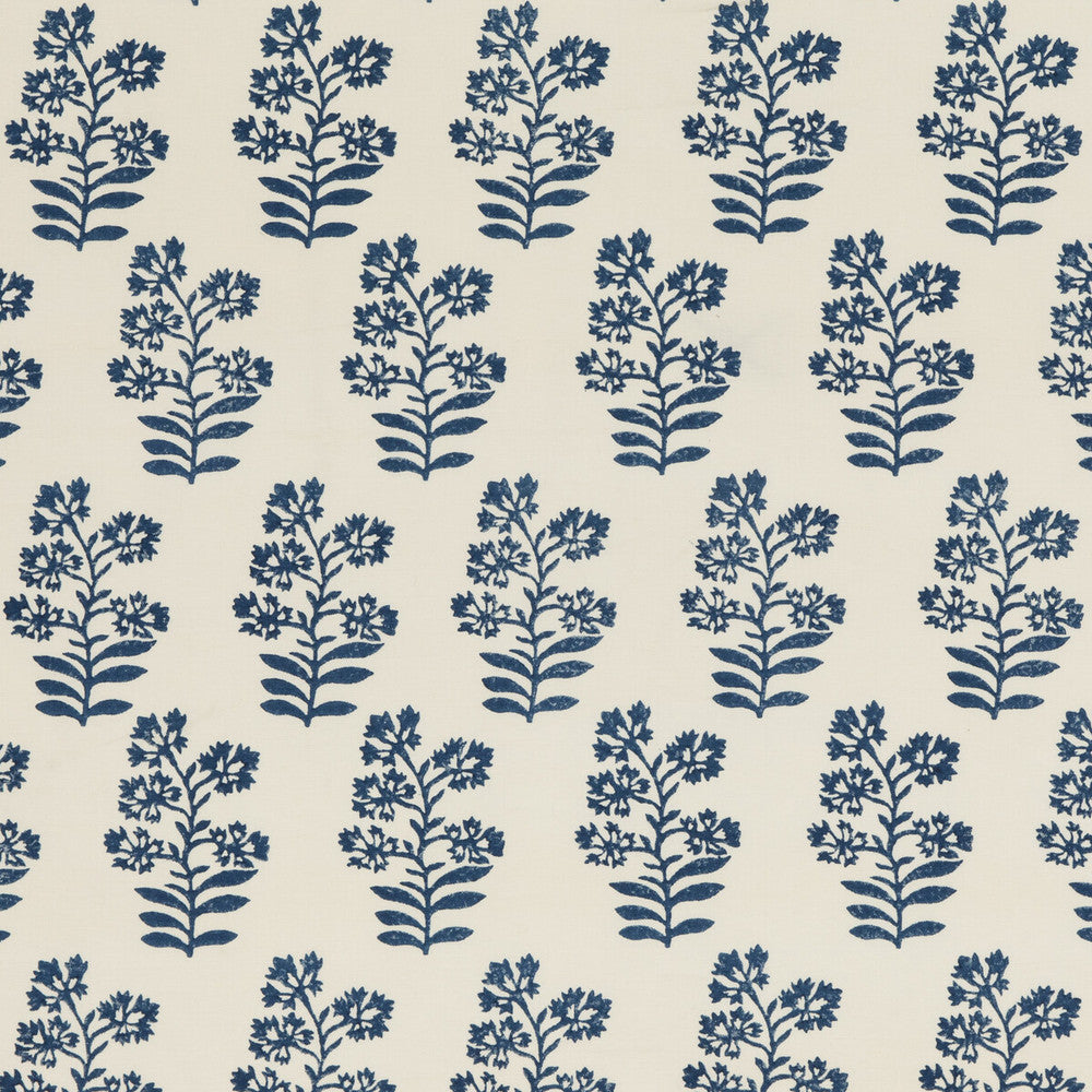 Wild Flower Indigo by Baker Lifestyle Fabric BLOCK PARTY LINEN - 56%;COTTON - 44% India - Horizontal: 5.91 and Vertical: 13.396 53.978 - Fabric Carolina -