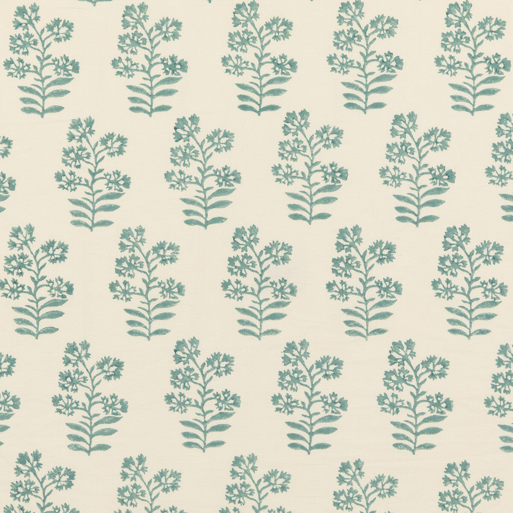 Wild Flower Aqua by Baker Lifestyle Fabric BLOCK PARTY LINEN - 56%;COTTON - 44% India Horizontal: 5.91 and Vertical: 13.396 53.978 - Fabric Carolina -