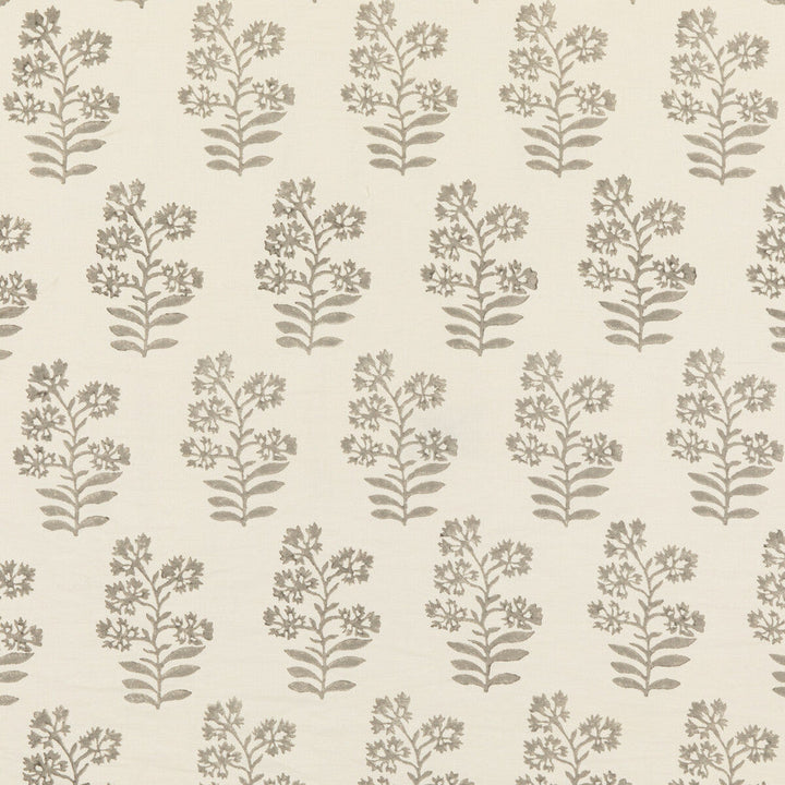 Wild Flower Stone by Baker Lifestyle Designer Fabric BLOCK PARTY LINEN - 56%;COTTON - 44% India - Horizontal: 5.91 and Vertical: 13.396 53.978 - Swanky Fabrics -