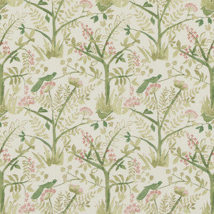 Lulworth Green/Pink by Baker Lifestyle Fabric