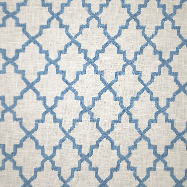Latora/Blue A744-001 by Old World Weavers Fabric 100% LINEN INDIA LIGHT DUTY Horizontal: 4.3" and Vertical: 3.6" 56" - Fabric Carolina -