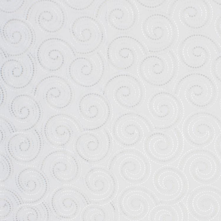 Scroll Dance White Hot by RM CoCo Fabric