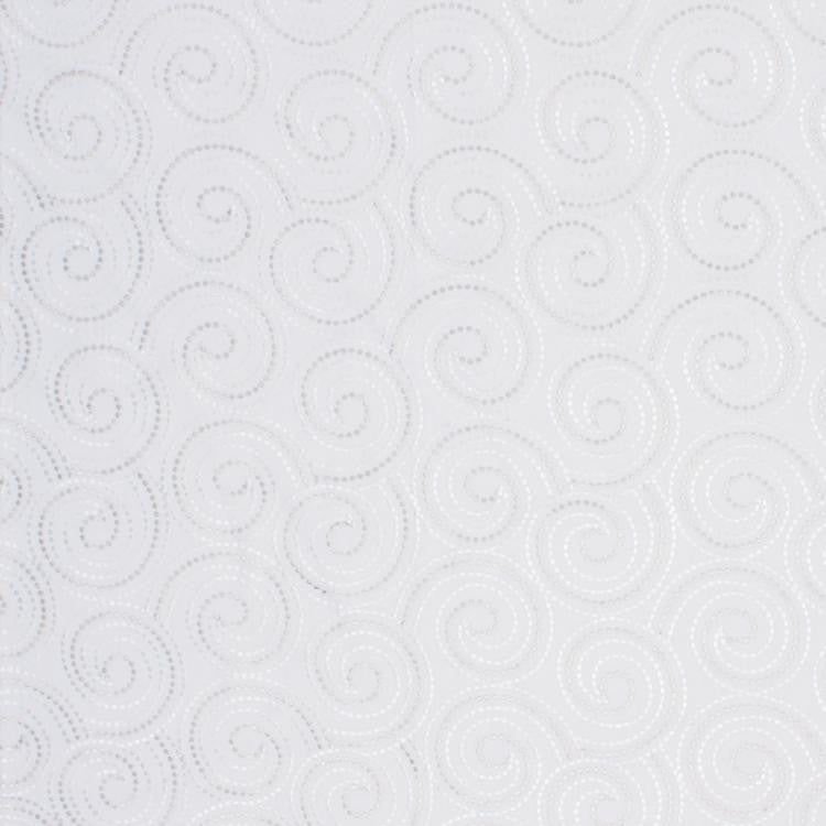 Scroll Dance White Hot by RM CoCo Fabric