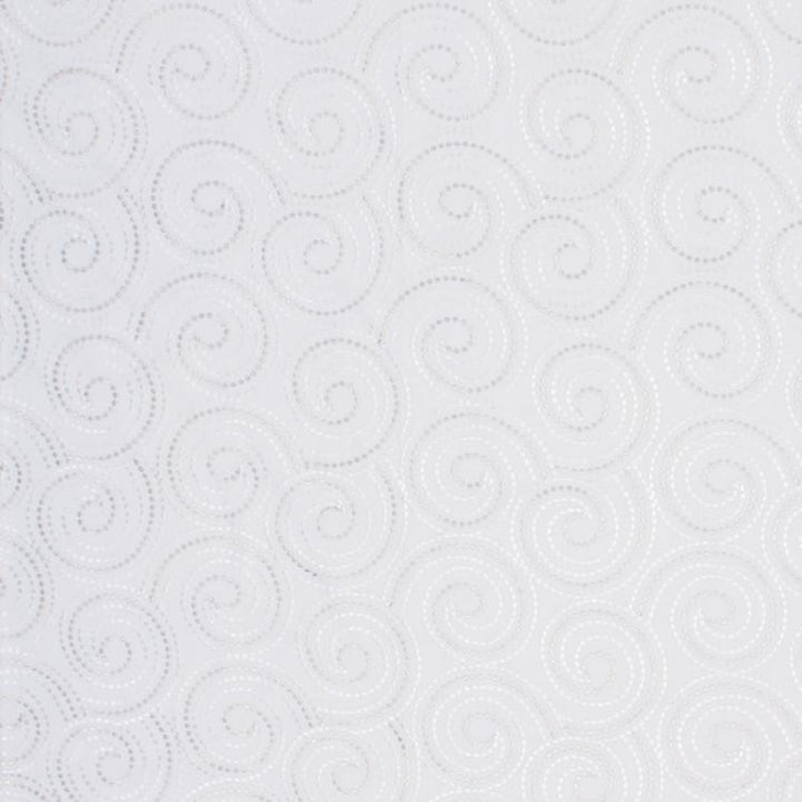 Scroll Dance White Hot by RM CoCo Fabric