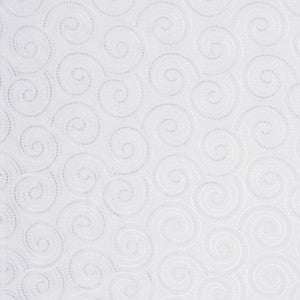 Scroll Dance White Hot by RM CoCo Fabric