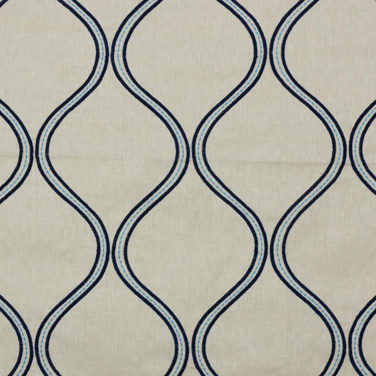 Stitchery Trellis Cobalt by RM CoCo Fabric