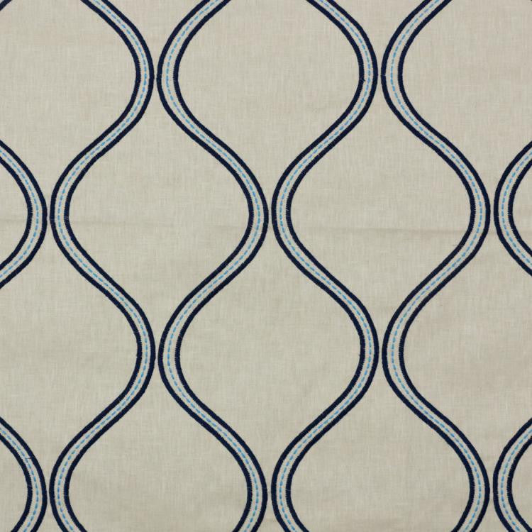 Stitchery Trellis Cobalt by RM CoCo Fabric