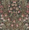 Tulip Garden Prepasted Ebony & Red Clay PR10406 by Seabrook Designs Wallpaper