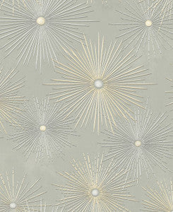 Starburst Geo Prepasted Smoke by Seabrook Wallpaper