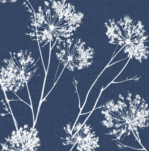 One O'Clock Prepasted Denim Blue by Seabrook Wallpaper