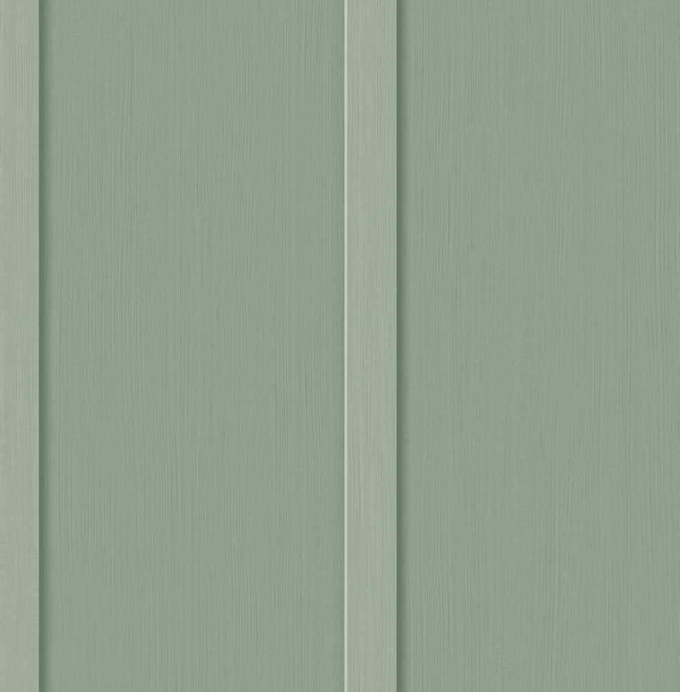 Faux Board and Batten Prepasted Sage Green by Seabrook Wallpaper Prepasted Online United States 56.05 0" 20.5" - Fabric Carolina -