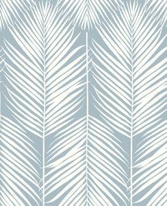 Palm Silhouette Prepasted Light Blue by Seabrook Wallpaper
