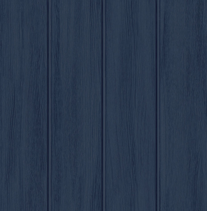 Faux Wood Panel Prepasted Naval Blue by Seabrook Wallpaper Prepasted Online United States 56.05 0" 20.5" - Fabric Carolina -