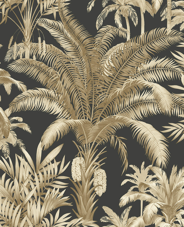 Tropical Palm Beach Prepasted Ironwork & Taupe by Seabrook Wallpaper Prepasted Online United States 56.05 25.2" 20.5" - Fabric Carolina -