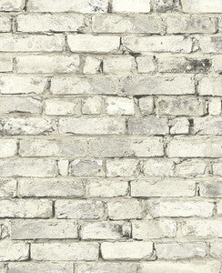 Tailor Faux Brick Prepasted Antique Plaster by Seabrook Wallpaper