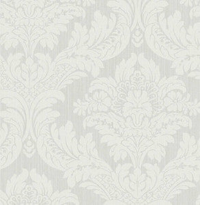Genevieve Damask Morning Mist by Seabrook Wallpaper