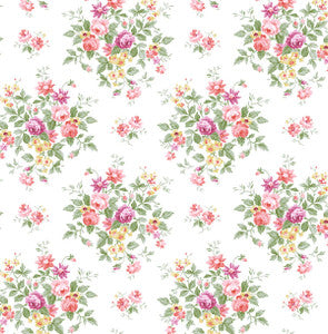 Floral Bouquet Prepasted Watermelon & Buttercup by Seabrook Wallpaper