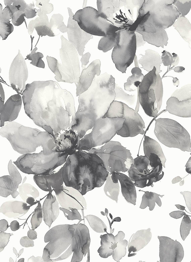 Watercolor Garden Inkwell by Seabrook Wallpaper Prepasted Online United States 56.05 27.9" 20.5" - Fabric Carolina -