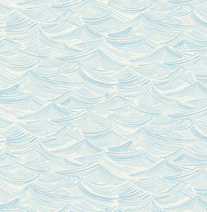 Seaside Waves Blue Oasis by Seabrook Wallpaper