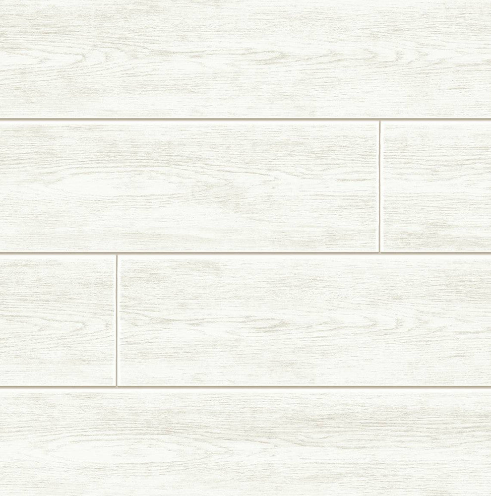 Coastal Faux Shiplap Alabaster by Seabrook Wallpaper Prepasted Online United States 56.05 20.87" 20.5" - Fabric Carolina -