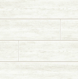 Coastal Faux Shiplap Alabaster by Seabrook Wallpaper