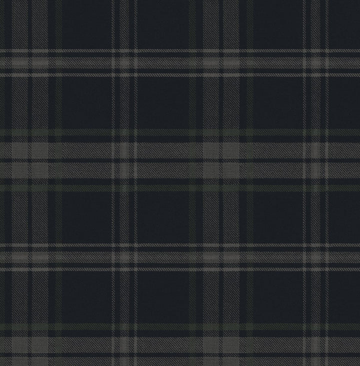 Dellabrooke Plaid Dark Blue & Evergreen by Seabrook Wallpaper Prepasted Online United States 56.05 10.43" 20.5" - Fabric Carolina -