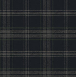 Dellabrooke Plaid Dark Blue & Evergreen by Seabrook Wallpaper