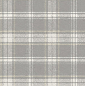 Dellabrooke Plaid Daydream Grey by Seabrook Wallpaper
