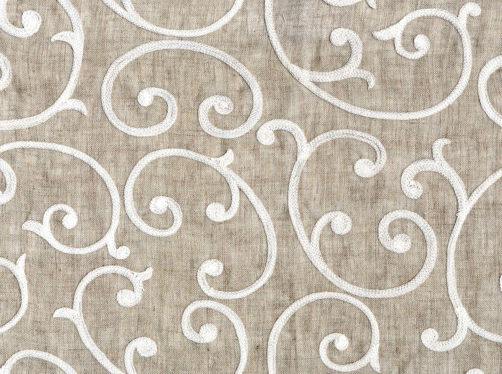 Hl Presidio Natural 11 by Heirloom Fabric MUST BUY 15 YARDS MINIMUM 100% Linen India - H: 10.5", V: 15.5" 54" - Fabric Carolina - Heirloom