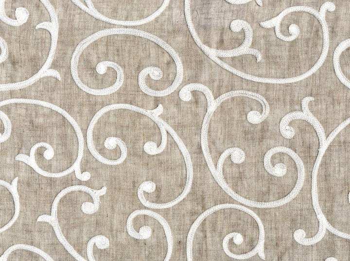 Hl Presidio Natural 11 by Heirloom Fabric MUST BUY 15 YARDS MINIMUM 100% Linen India - H: 10.5", V: 15.5" 54" - Fabric Carolina - Heirloom