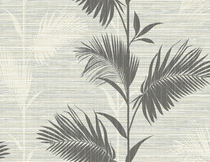 Away on Holiday Black Palm Wallpaper by Kenneth James