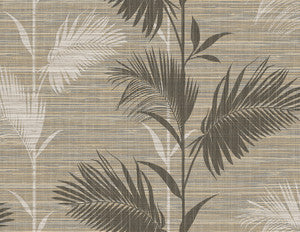 Away Brown Palm Wallpaper by Kenneth James