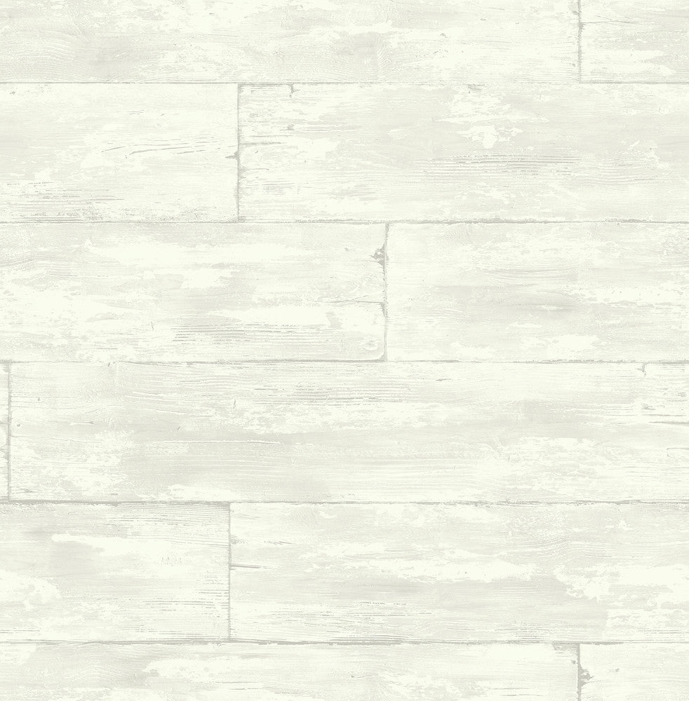 Shipwreck White Wood Wallpaper by Kenneth James Palm Springs Covers about 56.4 square feet 20.5-in by 33-ft long roll Unpasted 21 - Fabric Carolina -