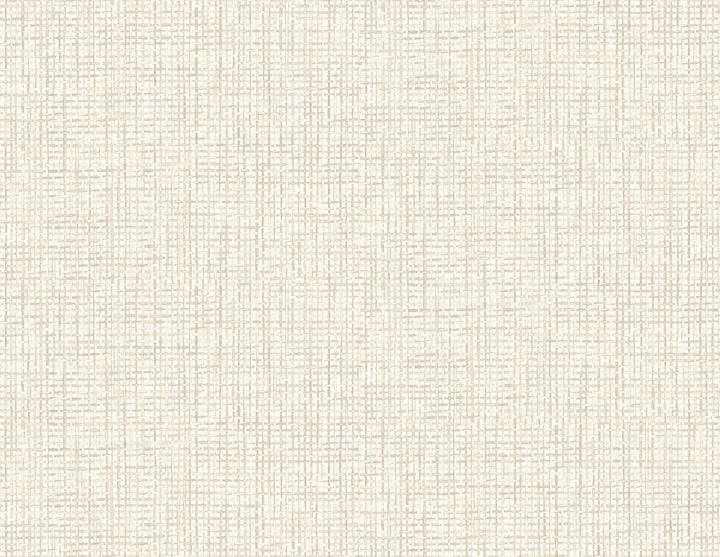 Woven White Grid Wallpaper by Kenneth James Palm Springs Covers about 60.8 square feet 27-in by 27-ft long roll Unpasted 10.43 - Fabric Carolina -