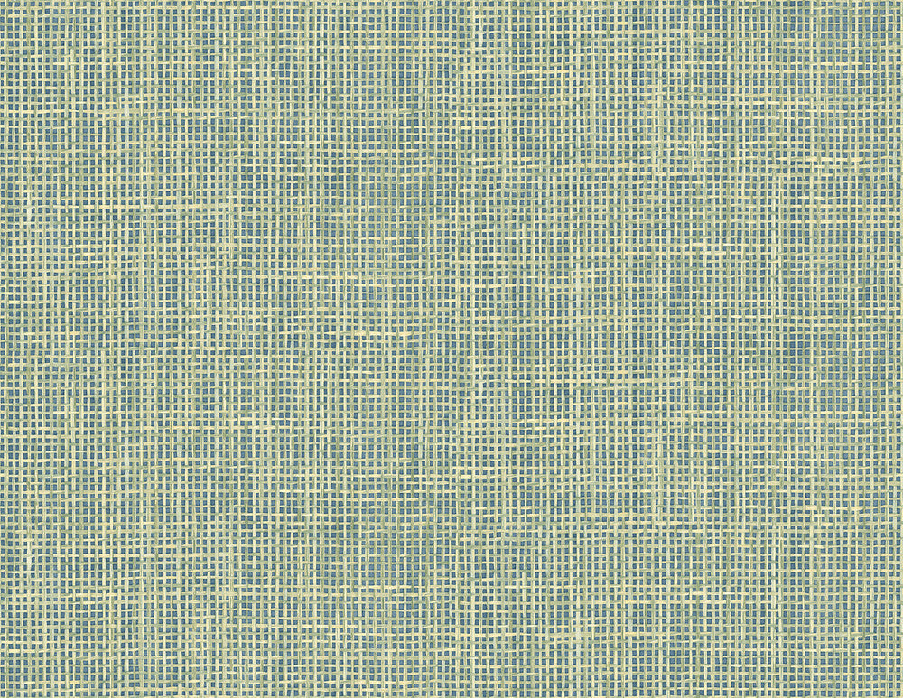 Woven Green Grid Wallpaper by Kenneth James Palm Springs Covers about 60.8 square feet 27-in by 27-ft long roll Unpasted 10.43 - Fabric Carolina -