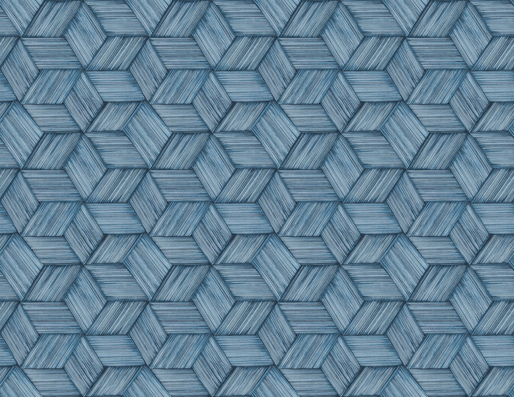 Intertwined Dark Green Green Geometric Wallpaper by Kenneth James Palm Springs Covers about 60.8 square feet 27-in by 27-ft long roll Unpasted 6.96 - Fabric Carolina -