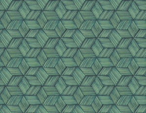 Intertwined Blue Geometric Wallpaper by Kenneth James