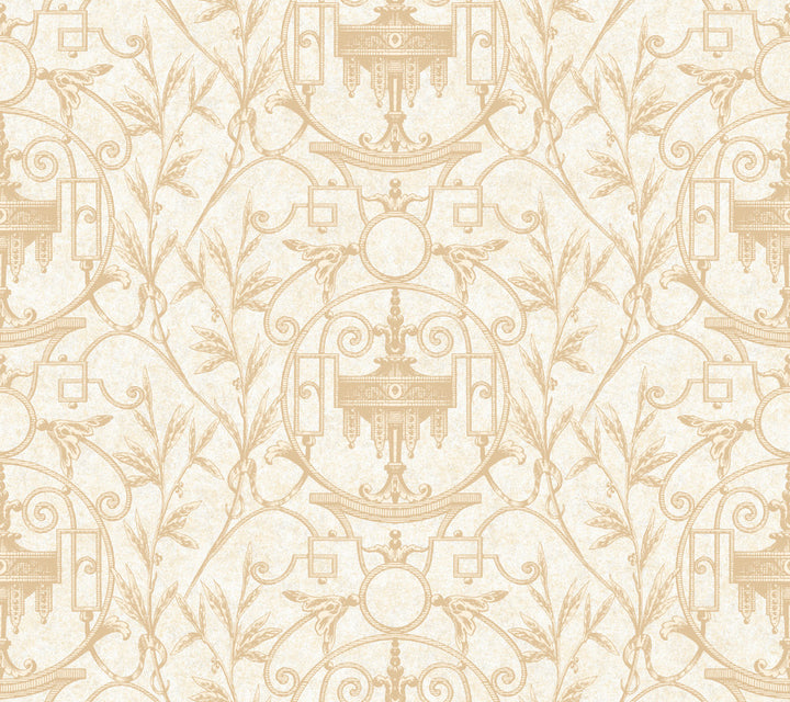 Off White Simonkee Wallpaper by Patty Madden Passion Covers about 60.8 square feet 27-in by 27-ft long roll Prepasted 24 - Fabric Carolina -