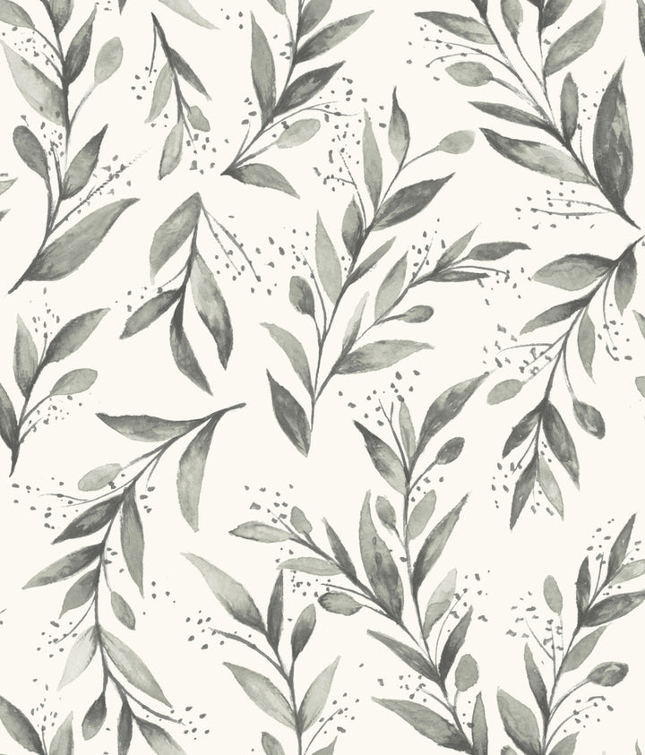 Magnolia Home Olive Branch Charcoal Peel & Stick Wallpaper by Magnolia Home York Premium Peel + Stick Magnolia Covers about 34.2 square feet 20.5-in by 20-ft long roll Peel & Stick 24 - Fabric Carolina -