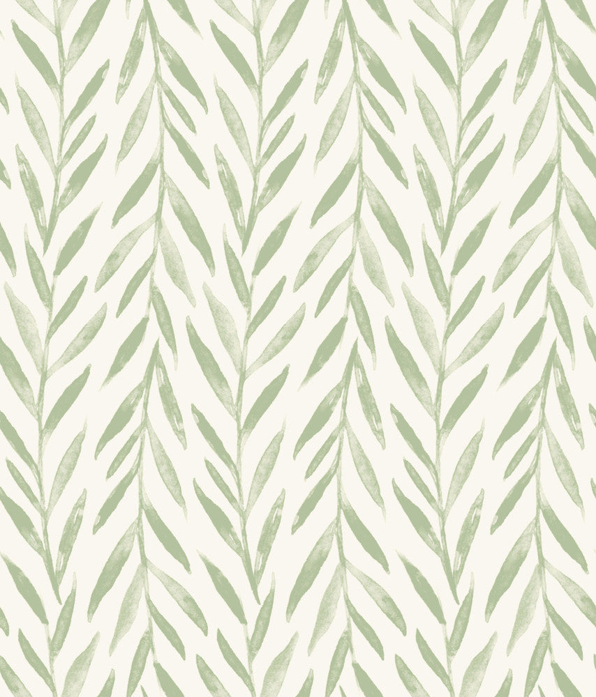 Magnolia Home Willow Green Peel & Stick Wallpaper by Magnolia Home York Premium Peel + Stick Magnolia Covers about 34.2 square feet 20.5-in by 20-ft long roll Peel & Stick 24 - Fabric Carolina -