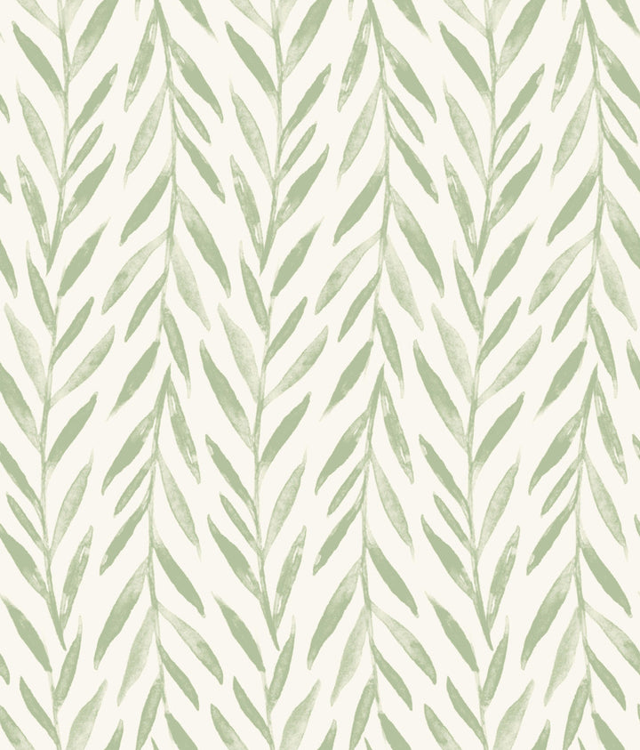 Magnolia Home Willow Green Peel & Stick Wallpaper by Magnolia Home York Premium Peel + Stick Magnolia Covers about 34.2 square feet 20.5-in by 20-ft long roll Peel & Stick 24 - Fabric Carolina -