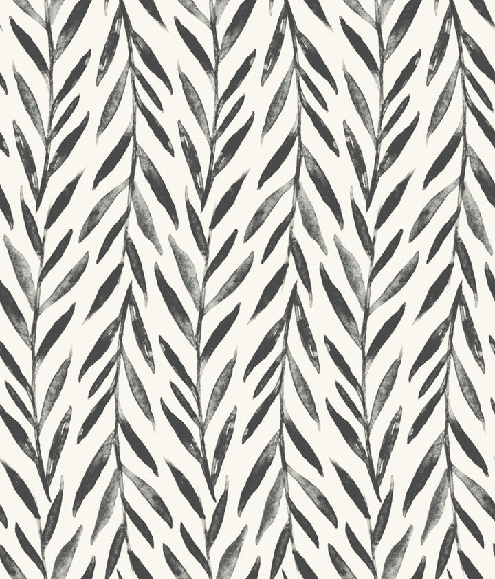 Magnolia Home Willow Black Peel & Stick Wallpaper by Magnolia Home York Premium Peel + Stick Magnolia Covers about 34.2 square feet 20.5-in by 20-ft long roll Peel & Stick 24 - Fabric Carolina -