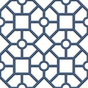 Hedgerow Trellis Navy Peel & Stick Wallpaper by York Wallcoverings
