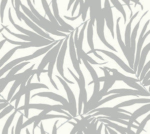 Bali Leaves Metallic Peel & Stick Wallpaper by York Wallcoverings