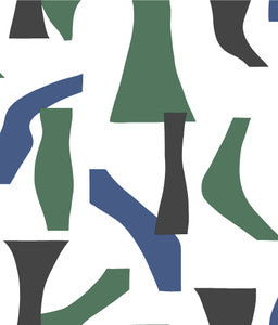 Modernist Green & Blue Peel & Stick Wallpaper by York Wallcoverings