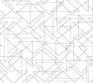 Triangulation Black & White Peel & Stick Wallpaper by York Wallcoverings