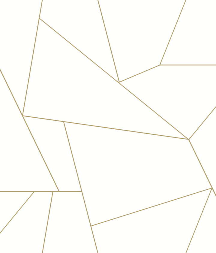 Fractured Prism Gold Metallic Peel & Stick Wallpaper by York Wallcoverings York Premium Peel + Stick Risky Business Vol. III Covers about 34.2 square feet 20.5-in by 20-ft long roll Peel & Stick 24 - Fabric Carolina -